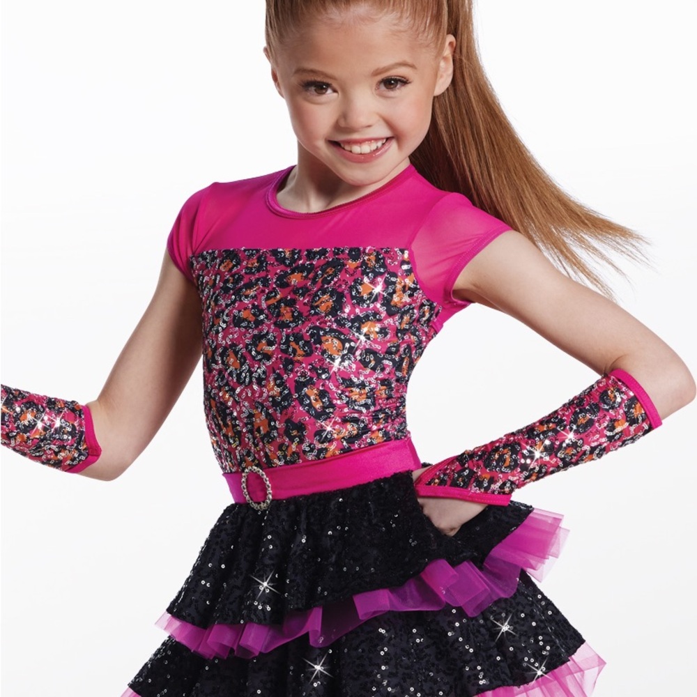 Weissman Vibrant Pink and Black Dance Costume